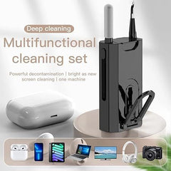 8 in 1 Cleaning Kit Computer Keyboard Cleaner Brush Earphones Cleaning Pen For Headset IPad Phone Cleaning Tools Keycap Puller