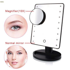 š LUMIVUE⢠EliteGlow Portable Makeup Mirror with 10X Magnification LED Beauty Light ⢠Travel-Ready ⢠Precision Detail Mirror