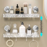 Suction Shelf With Hooks