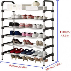 Shoe Rack Having 6 Layers Made up of Aluminum