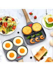 4 Hole Frying pan Cooking Pot Non-Stick Pancake Maker Home Breakfast Egg Burger Pot for Gas Stove Induction Cooker Cookware