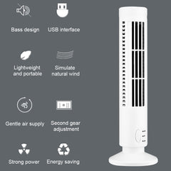 Portable USB Cooling Bladeless Air Conditioner Mini Cooling Cool Desk Tower Fan