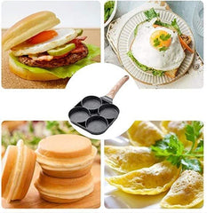 4 Hole Frying pan Cooking Pot Non-Stick Pancake Maker Home Breakfast Egg Burger Pot for Gas Stove Induction Cooker Cookware