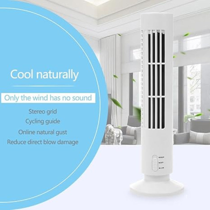 Portable USB Cooling Bladeless Air Conditioner Mini Cooling Cool Desk Tower Fan