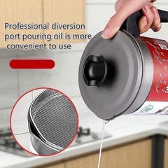1.4L Oil Filter Pot With Strainer Frying Oil Filter Container