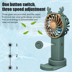 Mini Electric Fan  Vertical Phone Holder Fan (Rechargeable)