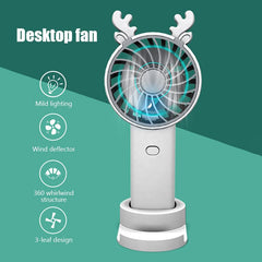 Mini Electric Fan  Vertical Phone Holder Fan (Rechargeable)