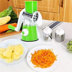 Multifunctional Roller Vegetable Cutter | 3 In 1 Vegetable Slicer And Cutter with 3 Removable Blades