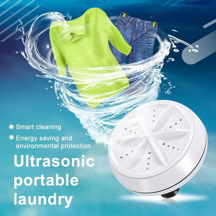 Mini Portable Ultrasonic Turbine Washing Machine