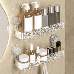 Suction Shelf With Hooks