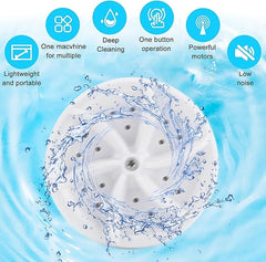 Mini Portable Ultrasonic Turbine Washing Machine