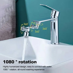 1080 Degree Swivel Extension Faucet Aerator Rotate Robotic Arm Tap Extender